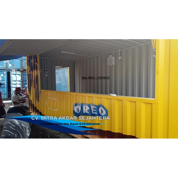 Container Cafe Bali 20 Feet Modification